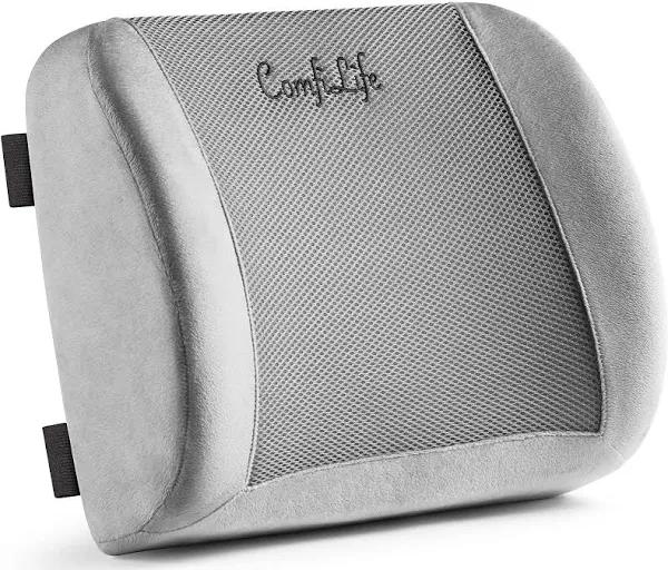 ComfiLife Lumbar Support Back Pillow Office Chair and Car Seat Cushion - Memory Foam with Adjustable Strap and Breathable 3D Mesh