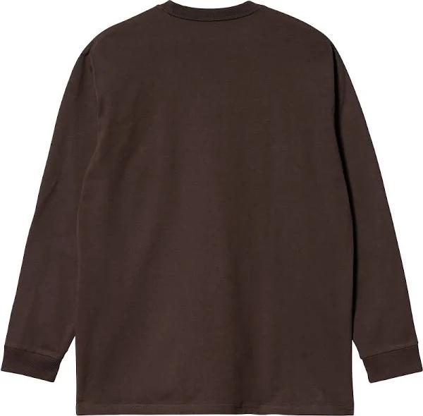 Carhartt-WIP Chase Long Sleeve T-Shirt - Dark Umber Brown - Brown / M