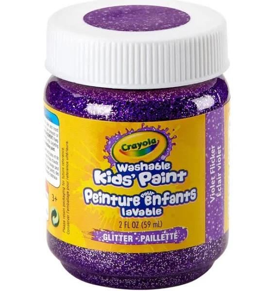 Crayola Washable Kids Paint, Glitter Violet Flicker- 59ml