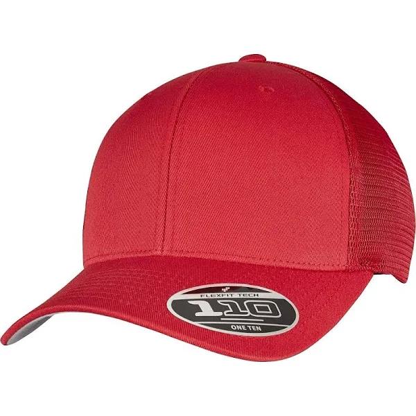 Flexfit Unisex Adult 110 Mesh Trucker Cap Red One Size