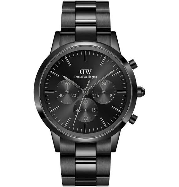 Daniel Wellington Iconic Chronograph 42 Link Black Sunray Watch