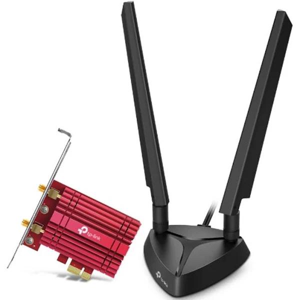 TP-Link AXE5400 Tri-Band Wi-Fi 6E Bluetooth 5.2 PCI Express Adapter With Two Antennas, Intel Wi-Fi 6E Chipset, Magnetized Antenna Base, Low-Profile B