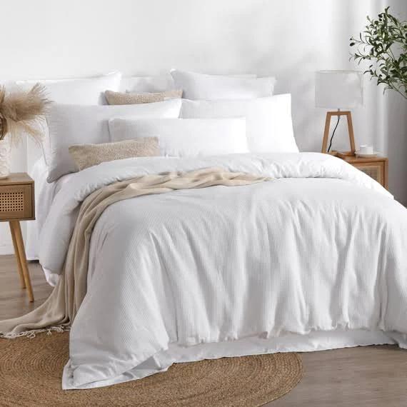 Justine Cotton Quilt Cover Set White by Freedom