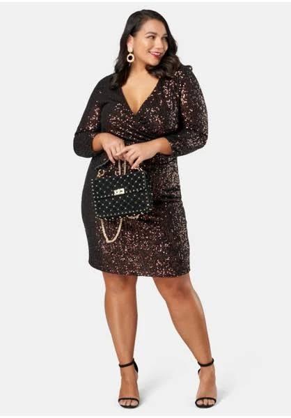 Pink Dusk Women's Smokin Hot Sequin Wrap Dress AU Size 22 - AfterPay & zipPay Available