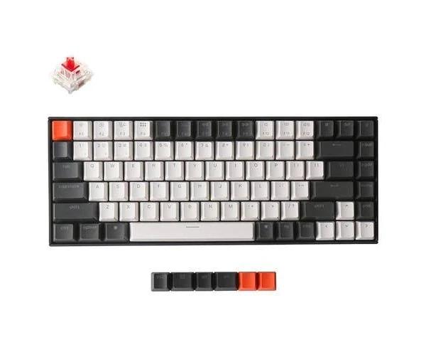 Keychron K2v2 Hot Swappable Bluetooth Keyboard White Led Gateron Wireless Mechanical Keyboard For Mac, Windows (Red Switch)