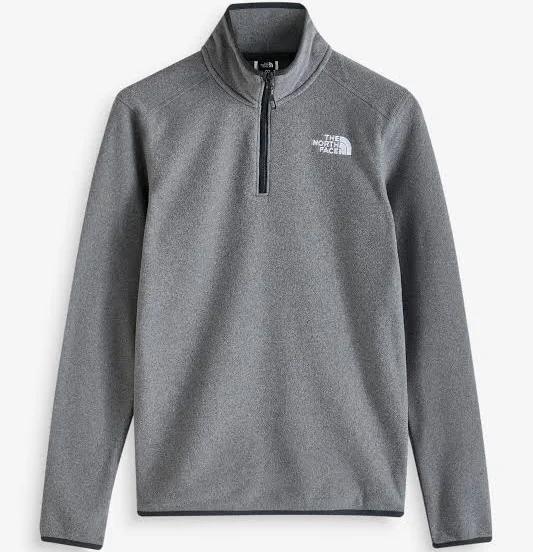 The North Face Glacier 1/4 Zip Logo Fleece in Grey