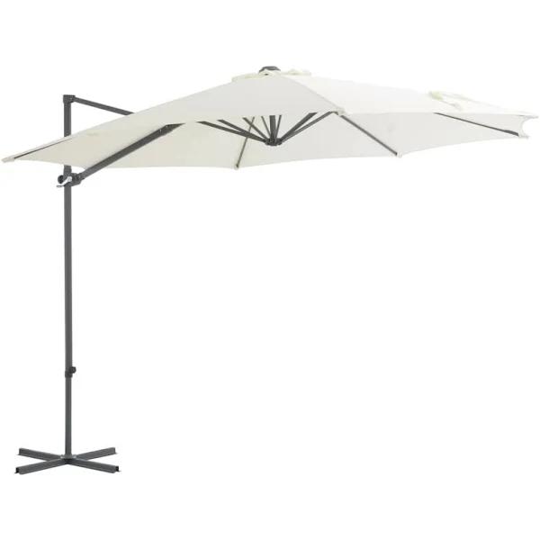 vidaXL Cantilever Umbrella with Steel Pole Sand 300 cm