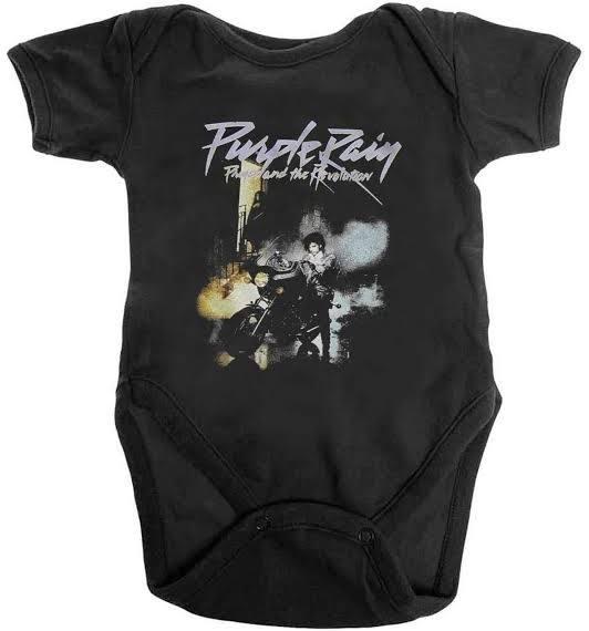 Prince - Purple Rain Kids Baby Grow - Black