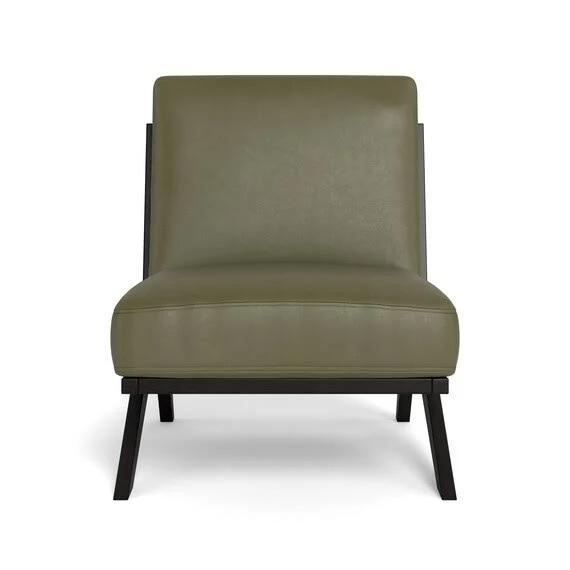 Palm Springs Leather Occasional Chair Olive by Freedom