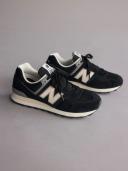 New Balance 574 Unisex Black Grey Casual Trainers - 7.5 UK