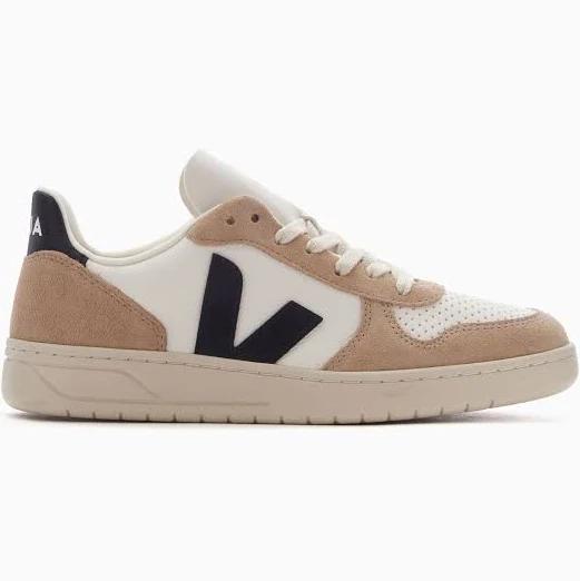 Veja V-10 Leather - White Black Sahara 40