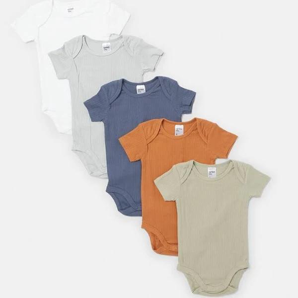 Kmart 5 Pack Short Sleeve Bodysuits - Multi A Size: 000