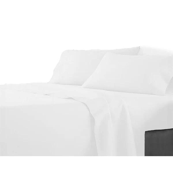 CASAMI 2000TC Premium Single KS Double Queen King Bed Flat Fitted Sheet Set Bed - White