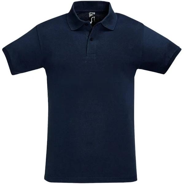 SOLS Mens Perfect Pique Short Sleeve Polo Shirt French Navy Mens Polo