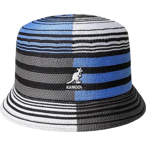 Kangol - Grey Bucket Hat - Digital Stripes Bin black/stripe Bucket @ Hatstore