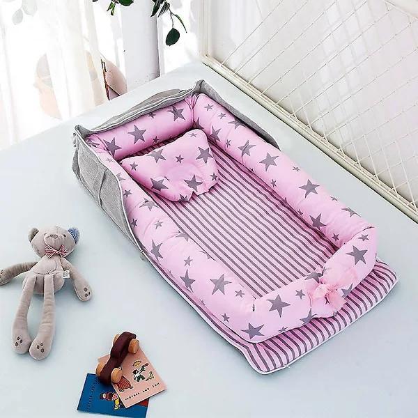 Witdreamer Baby Crib Portable Crib Foldable Sleeping Bed Cushion Cotton Nest Bedding Basket 12