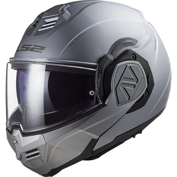 LS2 FF906 Advant Special Matt Silver Modular Helmet Size L