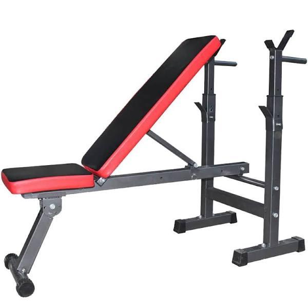 Adjustable Benches Rack Barbell Rack Weightlifting Bed Foldable Press Gym - AfterPay & zipPay Available