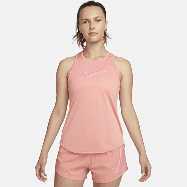 Nike Womens Dri-FIT Swoosh Running Tank Pink S