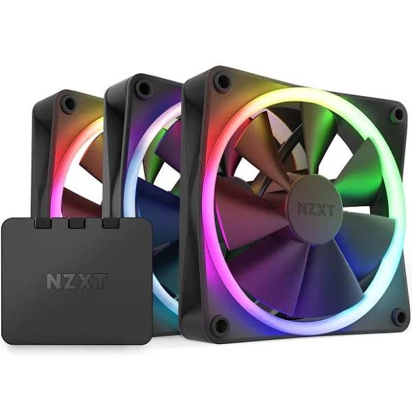 NZXT F120RGB 120mm RGB Case Fan - Triple (Black)