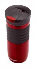 Contigo Byron Snapseal Travel Mug, Stainless Steel Thermal Mug, Vacuum Flask, Leakproof Tumbler, Coffee Mug With Bpa Free Easy-Clean Lid, 470 ml, Red