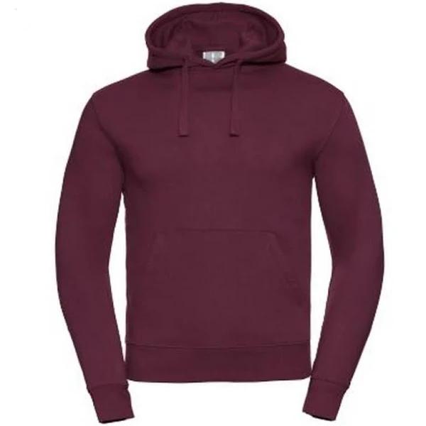 Russell Mens Authentic Hooded Sweatshirt / Hoodie (Burgundy) (XS)