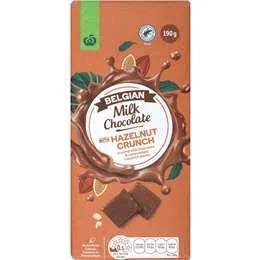 Woolworths Belgian Milk Chocolate Block With Salted Caramel 190g