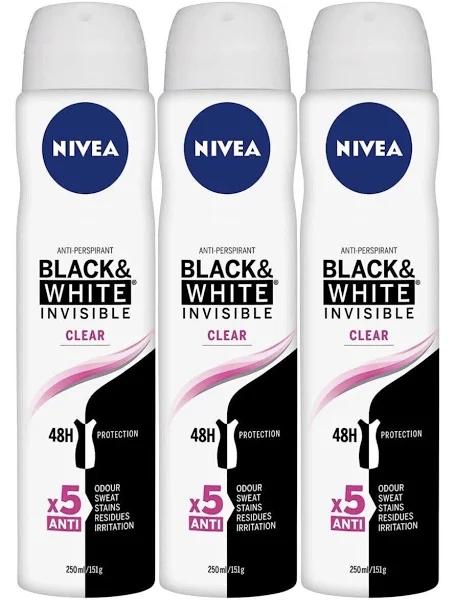 Nivea Deodorant Invisible Black & White Clear 250mL