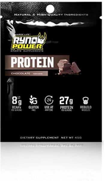 Ryno Power Premium Single Serving Whey Protein Powder - Chocolate