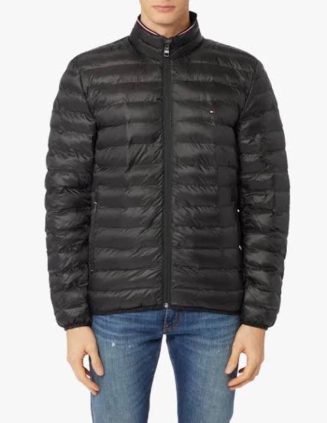 Tommy Hilfiger Core Packable Circular Jacket in Black XS