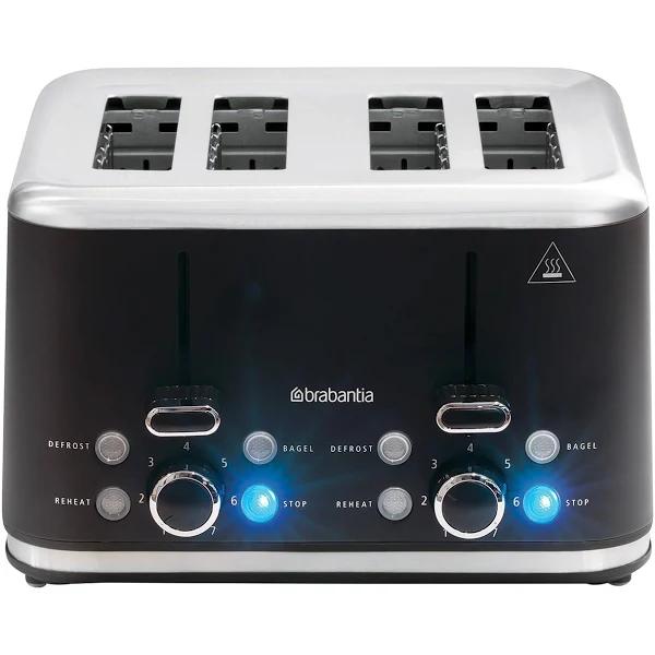 Brabantia Toaster, 4 Slice (Matt Black)