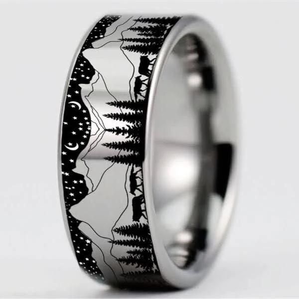 Tungsten Wolf Ring 9