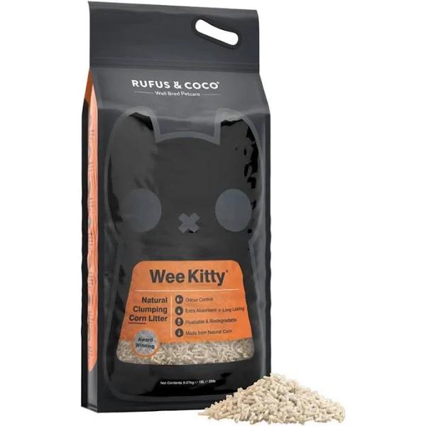 Rufus & Coco Wee Kitty Clumping Corn Litter 9kg