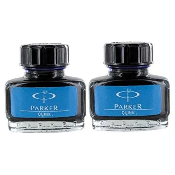 Parker Quink Fountain Pen Ink Bottle 30ml Blue Ink Pack of 2