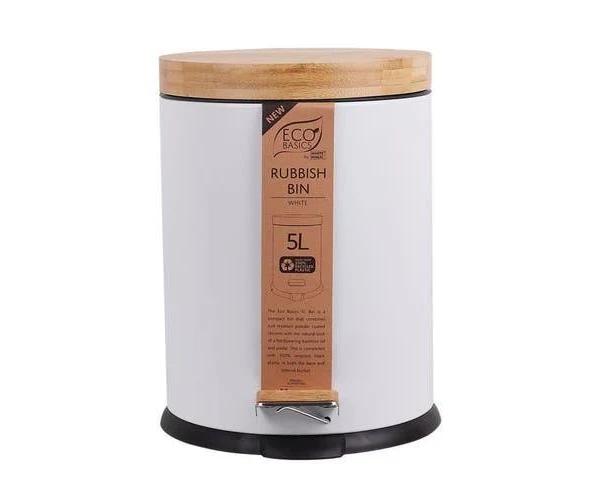 White Magic Eco Basics Rubbish Bin 5L - White