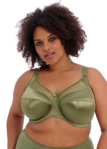 Goddess Keira Underwired Banded Bra - Olive - 20FF