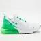 Nike Women's Air Max 270 White/Green - Size 10