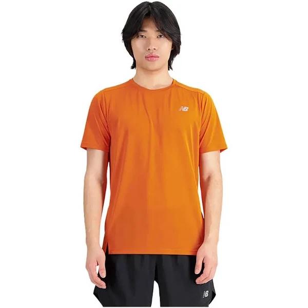 New Balance Accelerate Short Sleeve T-Shirt Orange Grey - S