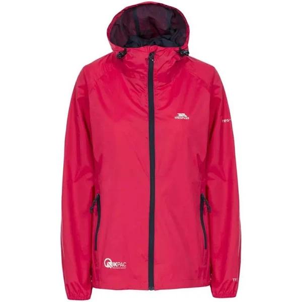 Trespass Mens Qikpac Womens Packaway Jacket Raspberry