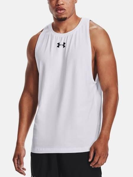 Under Armour Armour Baseline Cotton Tank, Size M, White