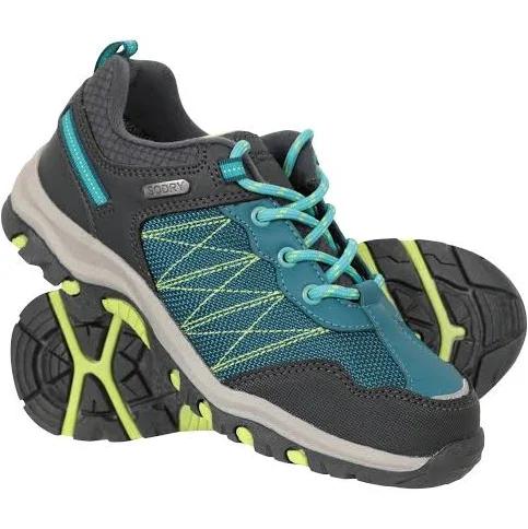 Mountain Warehouse Stampede Kids Waterproof Walking Shoes - Green | Size 3