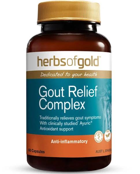 Herbs of Gold - Gout Relief Complex - 60 Capsules