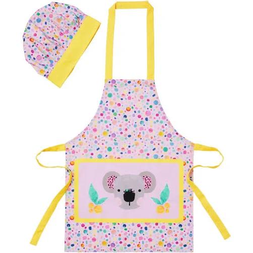 Maxwell & Williams Kasey Rainbow Critters Child Apron & Hat Set - Pink