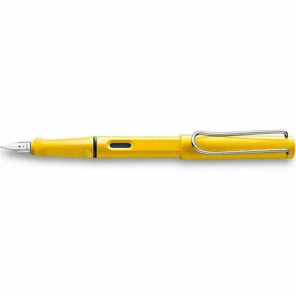 Yellow Lamy Safari Fountain Pen Steel - Extra Fine