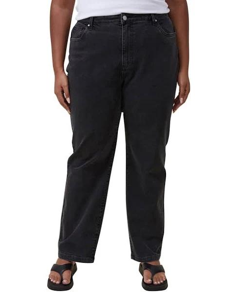 Cotton On Women - Curvy Stretch Straight Jean - Graphite Black Size - 22 Women