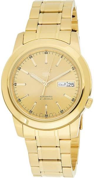 Seiko 5 Automatic Gold-Tone Mens Watch SNKE56K1 Stainless Steel