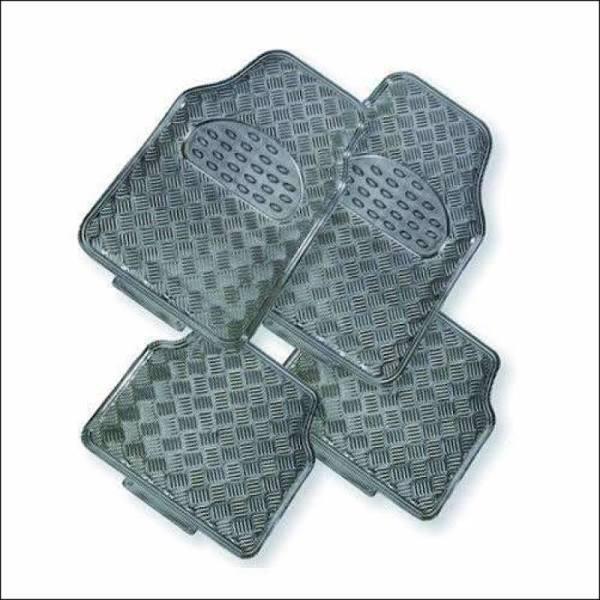 Venom 4 Piece Car Mat Carbon [Rubber/Aluminium Look]