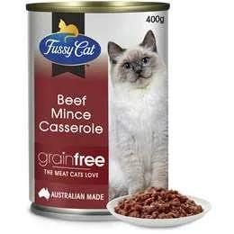 Fussy Cat Grain Free Wet Food Adult Beef Casserole 400g Cat Food