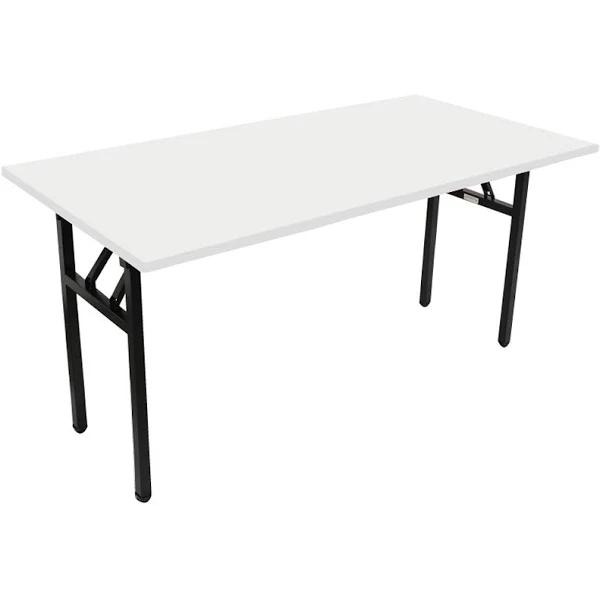 Rapidline Steel Frame Folding Table W1800 x D900 x H730Mm Natural White Top Black Frame - AfterPay & zipPay Available