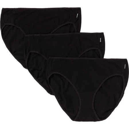 Underworks Hi Cut Briefs 3 Pack - Black